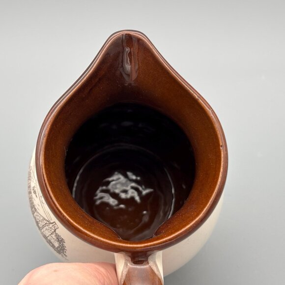 Vintage Habitant Crocks Potteries Ceramic 6" Pitcher Glaze and Rural Farm Scene - Picture 6 of 8